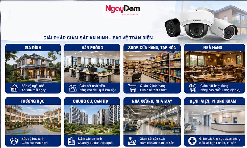 Thi công lắp đặt camera cầu giấy cho mọi dự án từ nhà ở, chung cư, nhà máy, bệnh viện, tạp hoá, trường học,... lắp đặt camera tại cầu giấy