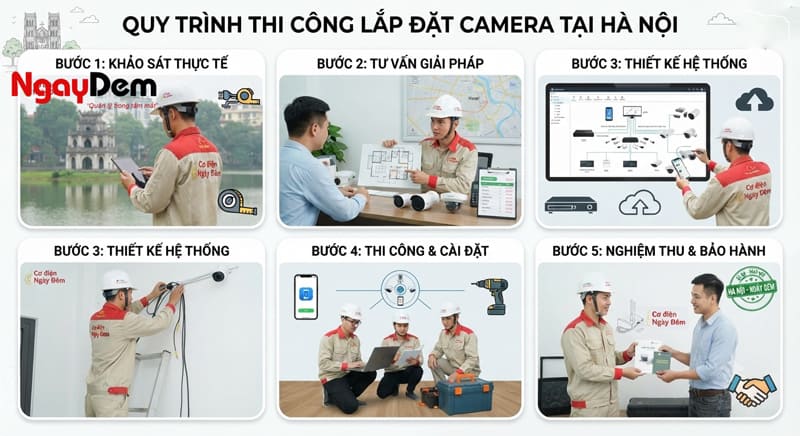Quy trình lắp đặt camera tại Hà Nội