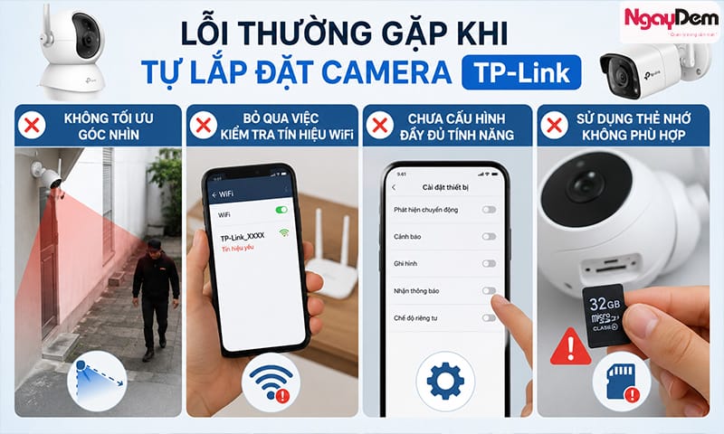 Lỗi thường gặp khi lắp đặt camera Tp Link tại nhà cần nắm bắt lắp đặt camera TP Link
