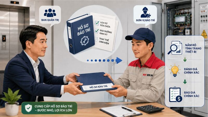 Hồ sơ bảo trì thang máy trước đó