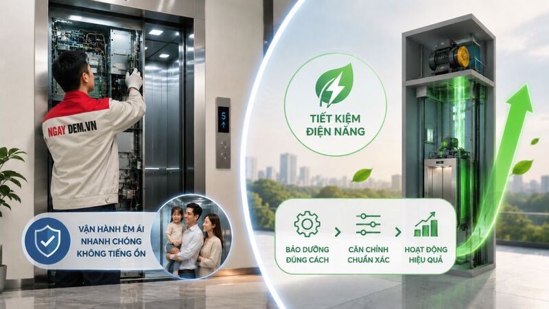 Bảo trì - bảo dưỡng thang máy định kỳ giúp duy trì hiệu suất vận hành ổn định