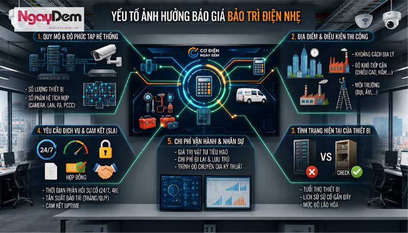 Báo giá bảo trì điện nhẹ trọn gói mới nhất | Tiết kiệm 20% chi phí
