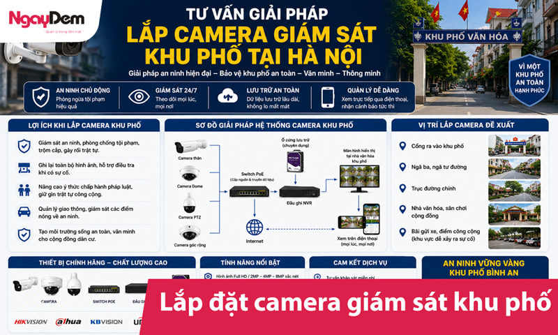 Tư vấn giải pháp lắp camera giám sát khu phố tại Hà Nội