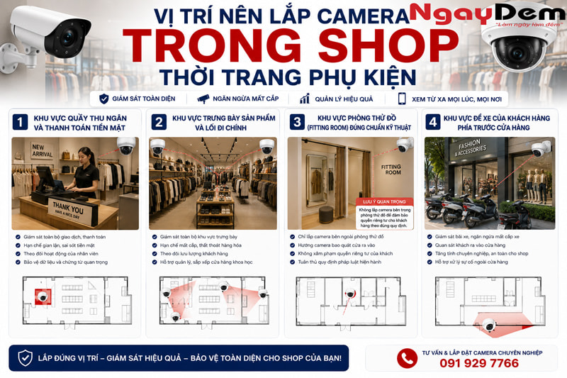 Lắp Camera cho Shop thời trang – Báo giá & Tư vấn chi tiết