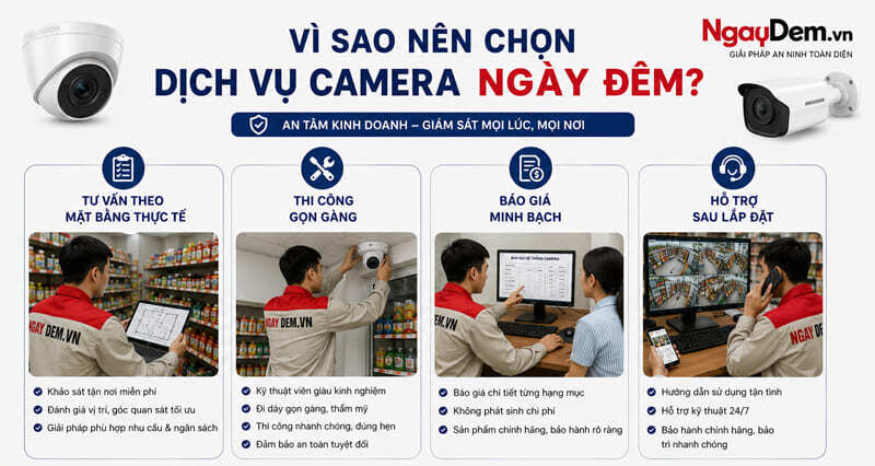 Vì sao nên chọn Dịch vụ Camera Ngày Đêm? Vì sao nên chọn Dịch vụ Camera Ngày Đêm?