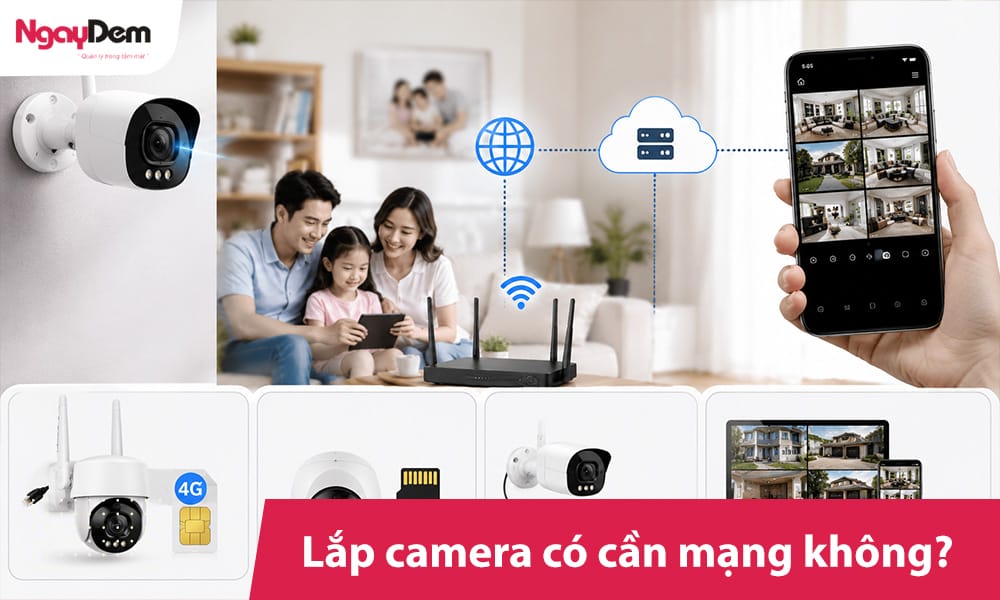 Lắp camera có cần mạng không? Tư vấn giải pháp cho gia đình