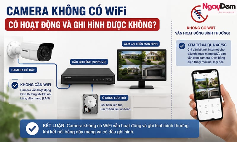 Lắp camera có cần WiFi không?
