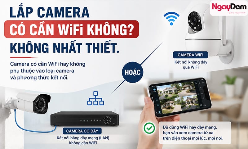 Lắp camera có cần WiFi không?
