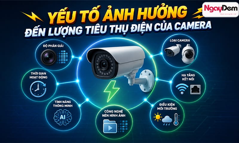 Lắp camera có tốn điện không phụ thuộc vào yếu tố ảnh hưởng Lắp camera có tốn điện không