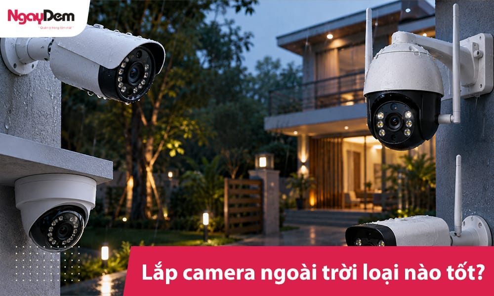 Lắp camera ngoài trời loại nào tốt? Top 6 camer bán chạy