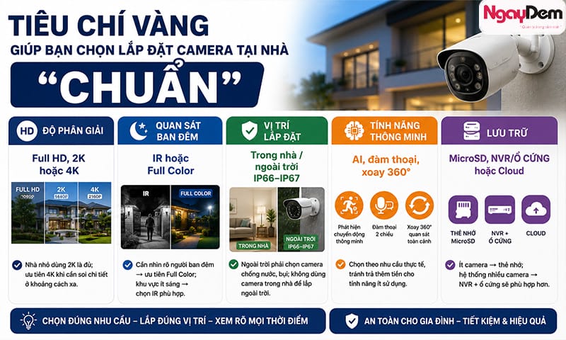 lắp camera tại nhà loại nào tốt