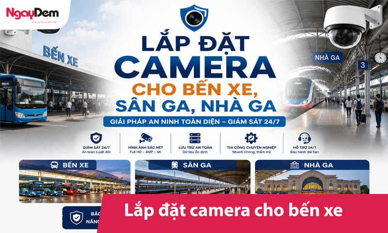 Lắp đặt camera cho bến xe, sân ga, nhà ga giám sát toàn diện