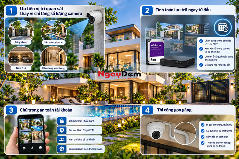 Tư vấn lắp đặt camera cho Biệt Thự giá ưu đãi trọn gói Tư vấn lắp đặt camera cho Biệt Thự giá ưu đãi trọn gói