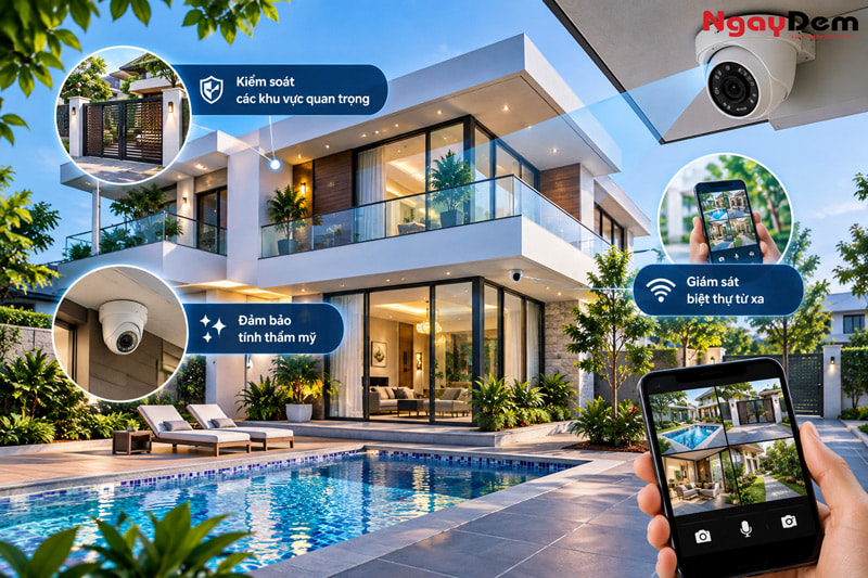 Tư vấn lắp đặt camera cho Biệt Thự giá ưu đãi trọn gói Tư vấn lắp đặt camera cho Biệt Thự giá ưu đãi trọn gói
