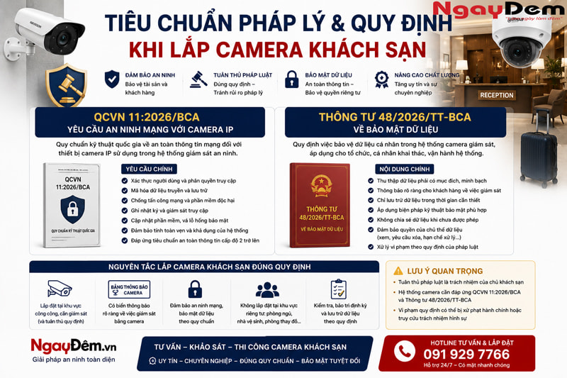 Tiêu chuẩn pháp lý & quy định khi lắp Camera khách sạn