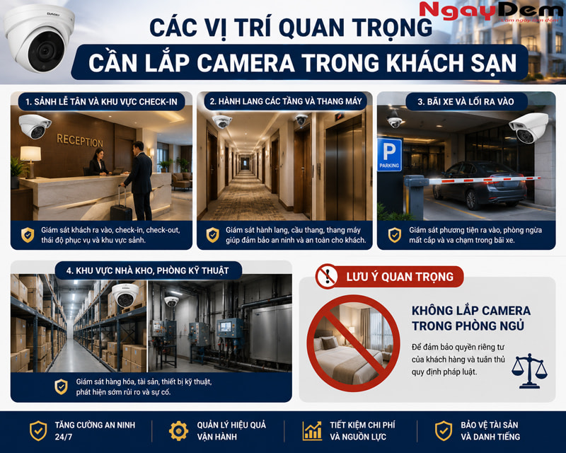 Lắp đặt Camera cho khách sạn, nhà nghỉ trọn gói, tối ưu chi phí