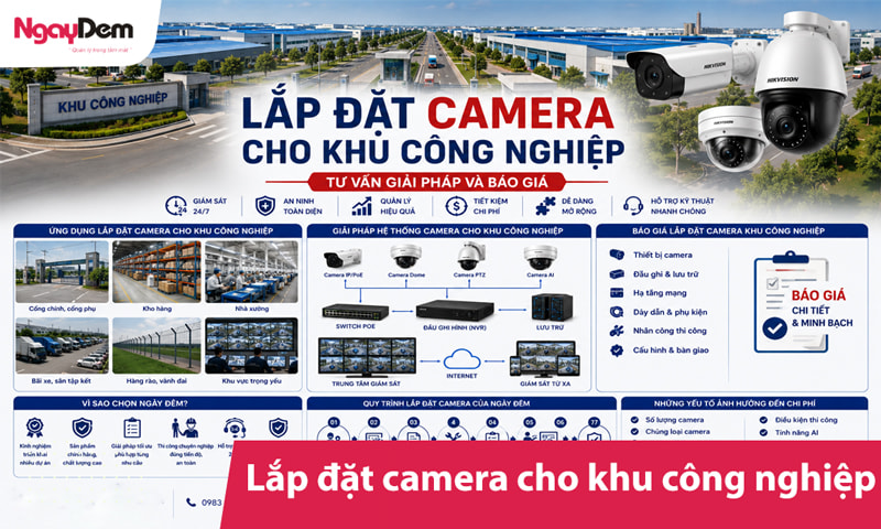 Lắp đặt camera cho khu công nghiệp - Tư vấn giải pháp và báo giá. Lắp đặt camera cho khu công nghiệp - Tư vấn giải pháp và báo giá.