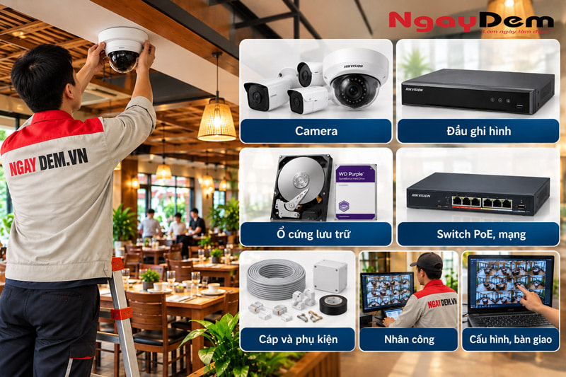 Tư vấn thi công lắp đặt Camera cho nhà hàng Tư vấn thi công lắp đặt Camera cho nhà hàng