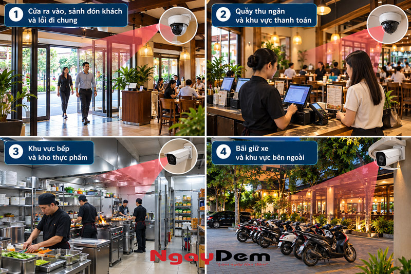 Tư vấn thi công lắp đặt Camera cho nhà hàng Tư vấn thi công lắp đặt Camera cho nhà hàng