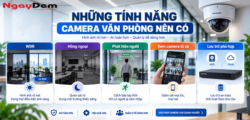 Dịch vụ lắp đặt camera cho văn phòng Dịch vụ lắp đặt camera cho văn phòng