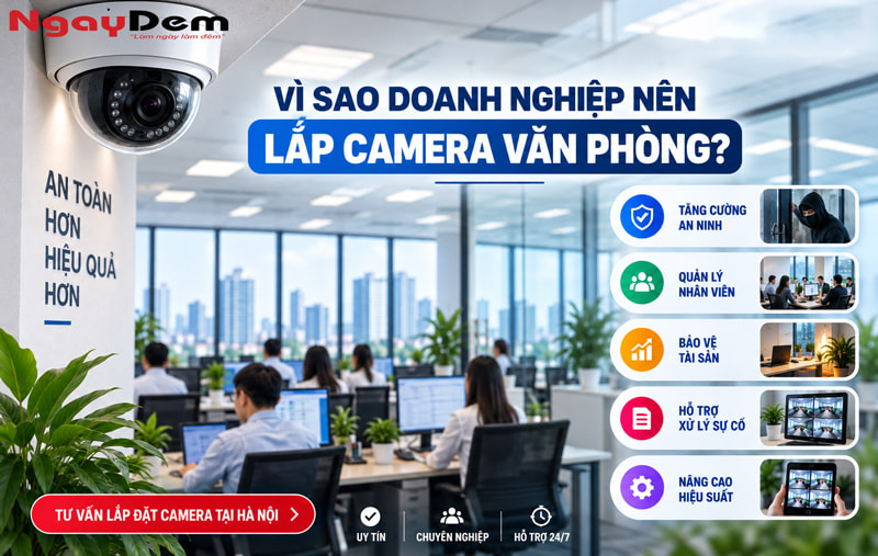Dịch vụ lắp đặt camera cho văn phòng Dịch vụ lắp đặt camera cho văn phòng