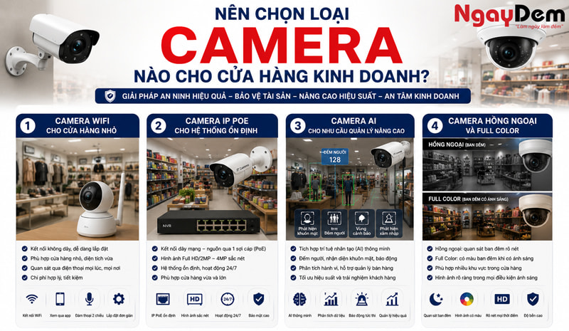 Lắp đặt Camera cửa hàng kinh doanh – Tư vấn trọn gói, tối ưu chi phí