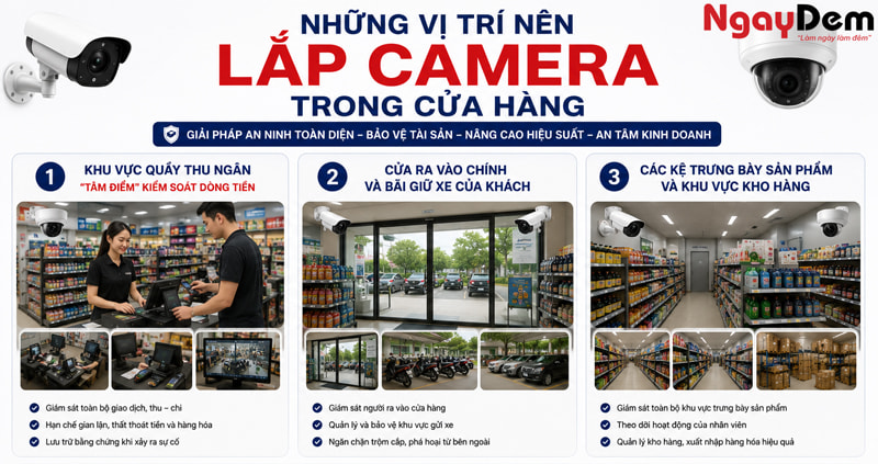 Lắp đặt Camera cửa hàng kinh doanh – Tư vấn trọn gói, tối ưu chi phí