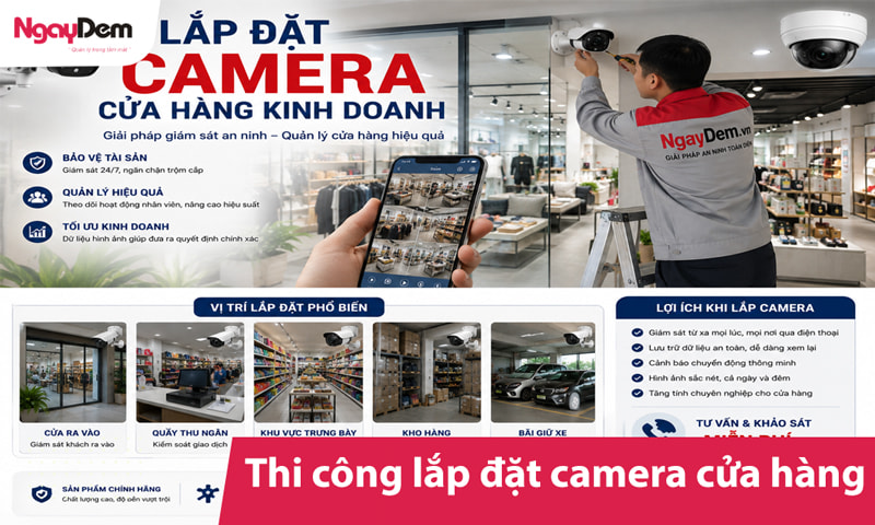 Lắp đặt Camera cửa hàng kinh doanh – Tư vấn trọn gói, tối ưu chi phí
