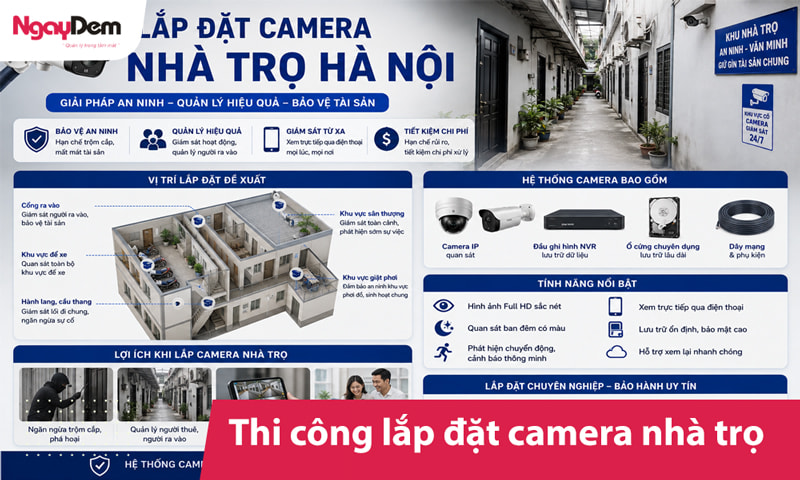 Lắp đặt camera nhà trọ – Giải pháp an ninh cho khu trọ ở Hà Nội