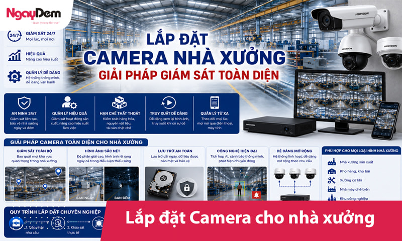 Lắp đặt Camera nhà xưởng - Giải pháp Giám sát toàn diện