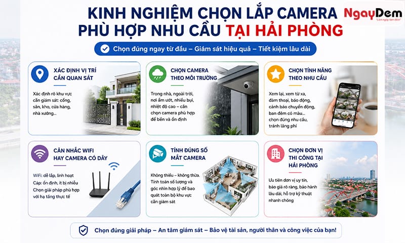 Lắp đặt camera quan sát tại Hải Phòng