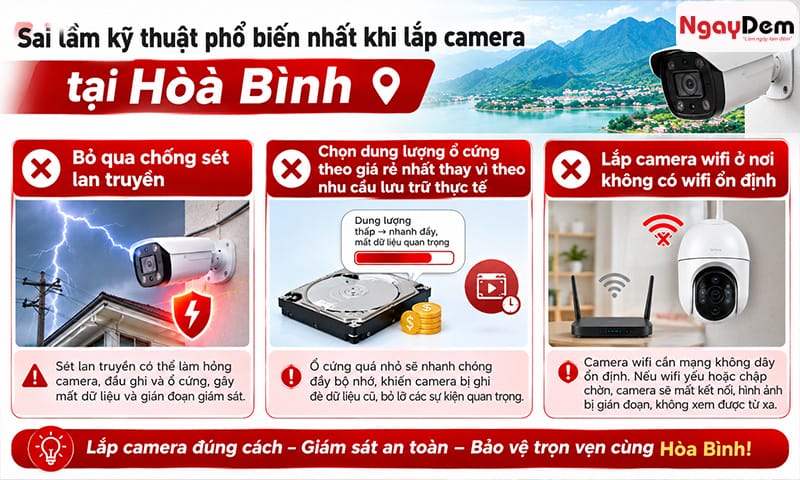 lắp đặt camera tại Hòa Bình