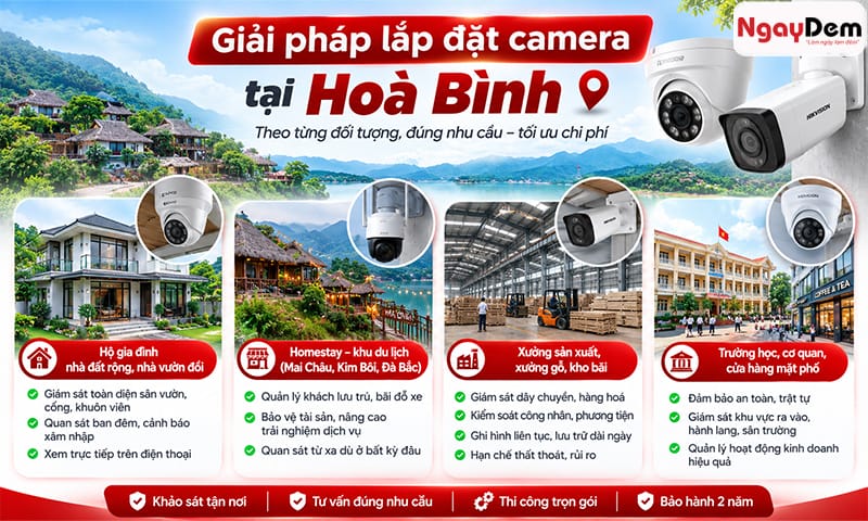 lắp đặt camera tại Hòa Bình