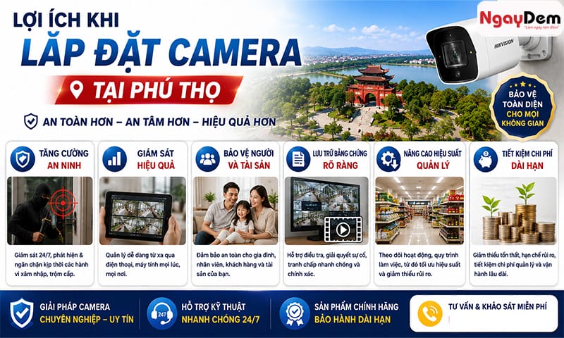 Lắp đặt camera tại Phú Thọ