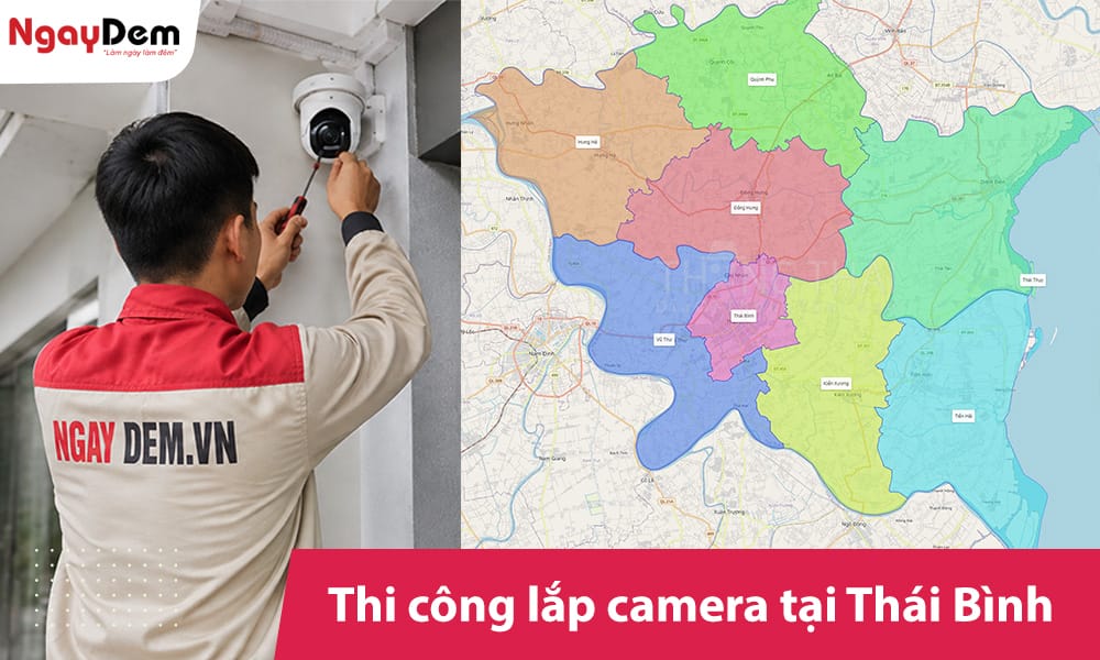 Thi công lắp đặt camera Thái Bình trọn gói [chỉ từ 499K]