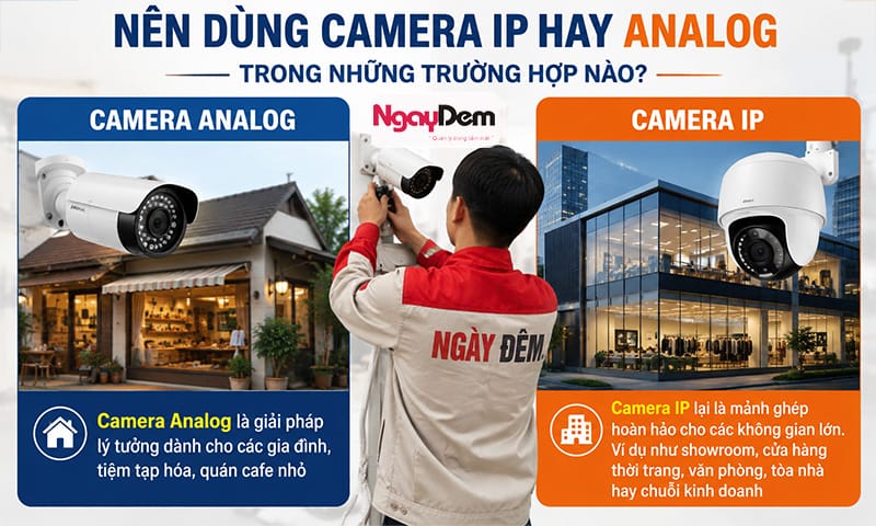 nên lắp camera IP hay Analog