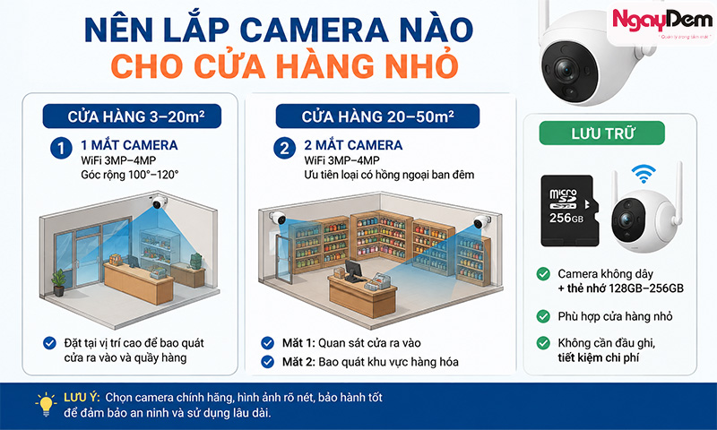 nên lắp camera nào cho cửa hàng