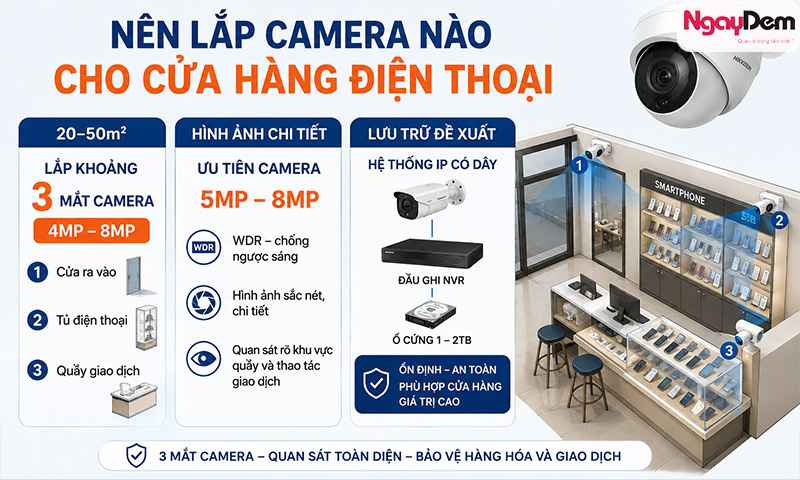 nên lắp camera nào cho cửa hàng