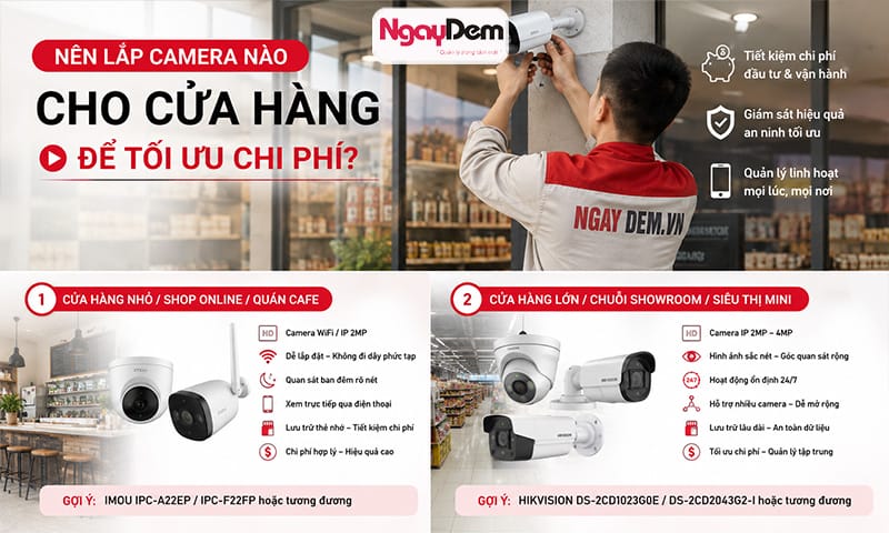 nên lắp camera nào cho cửa hàng