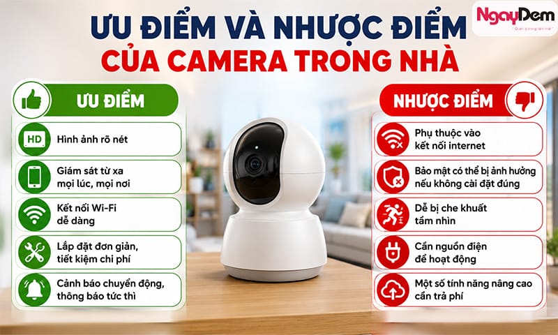 Ưu nhược điểm cần nắm bắt để chọn camera giám sát phù hợp Nên lắp camera trong nhà loại nào