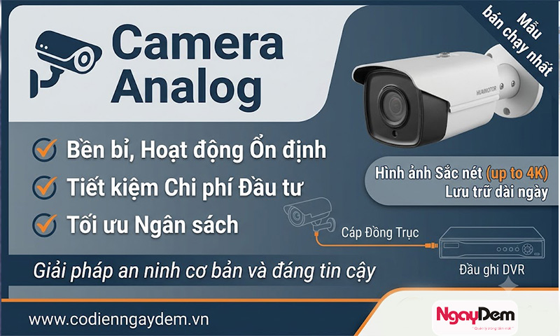 Camera Analog giá rẻ phù hợp cho hộ gia đình, quy mô nhỏ Nên lắp đặt camera loại nào?