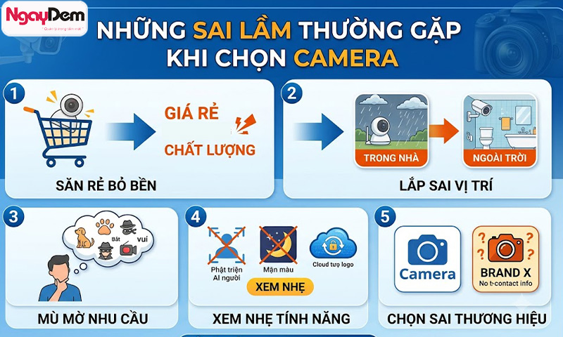 Sai lầm cần tránh khi lựa chọn camera Nên lắp đặt camera loại nào?