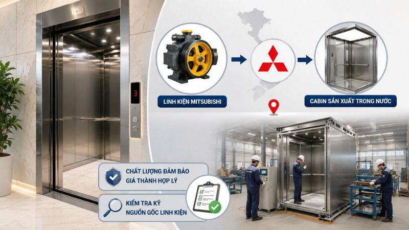 Thang máy Mitsubishi - Tổng quan thương hiệu & Lưu ý bảo trì định kỳ đúng chuẩn