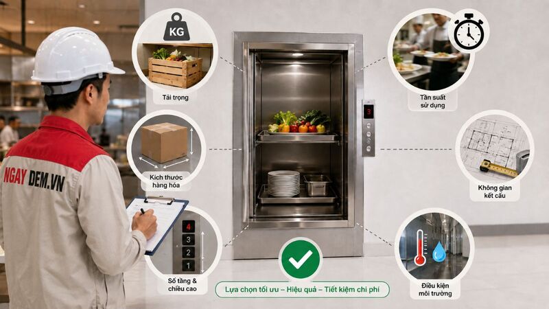 Thang tời thực phẩm là gì? Có nên lắp đặt cho nhà hàng?