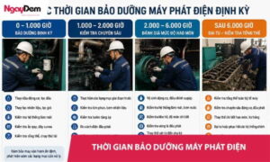Thời gian bảo dưỡng máy phát điện | Lịch định kỳ phải nhớ