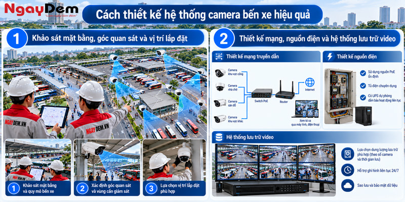 Lắp đặt camera cho bến xe giám sát toàn diện