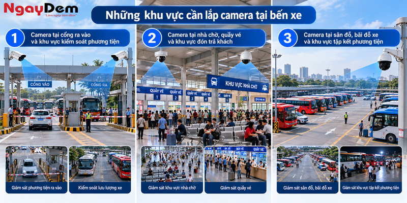 Lắp đặt camera cho bến xe giám sát toàn diện