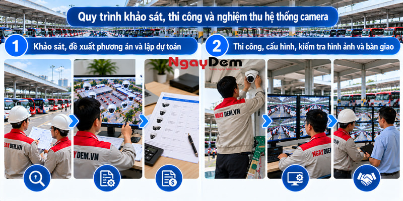 Lắp đặt camera cho bến xe giám sát toàn diện