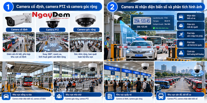 Lắp đặt camera cho bến xe giám sát toàn diện