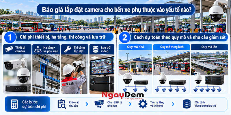Lắp đặt camera cho bến xe giám sát toàn diện